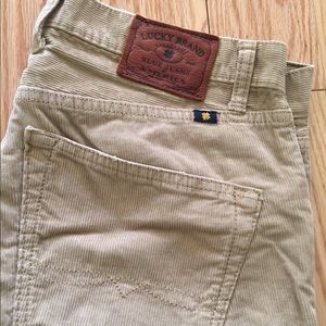Lucky brand corduroy 221 slim straight jeans 31x32